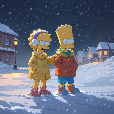Bart and Lisa Simpson together (The Simpsons)