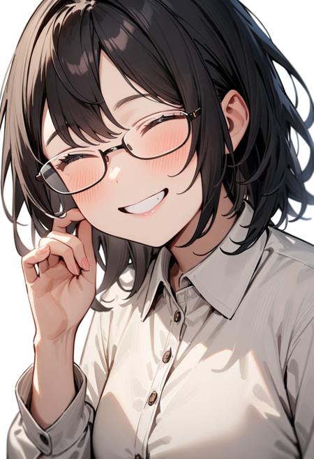 under-rim metal frame glasses SDXL