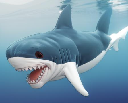 fluffy shark cushion