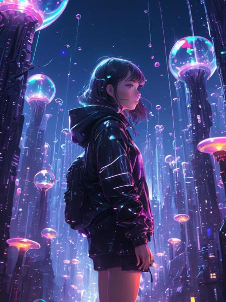 futuristic city LoRA [XL+Pony]