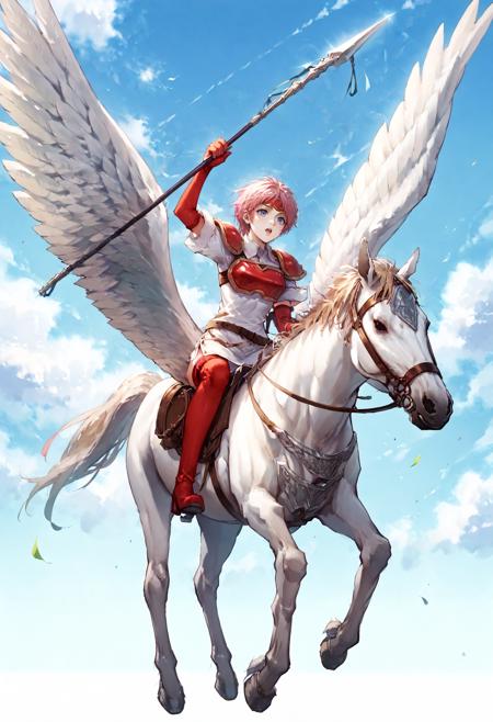 Pegasus knight / ペガサスナイト (Fire Emblem) Pony/Flux/IL