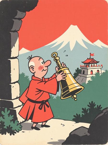 Wizard's Vintage Minimalism Cartoon