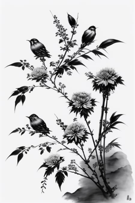 Chinese Ink Painting style LoRa（中国水墨风）