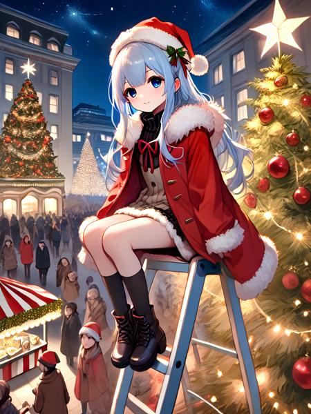 girl like christmas tree