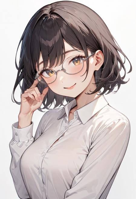 oval metal frame glasses2 SDXL