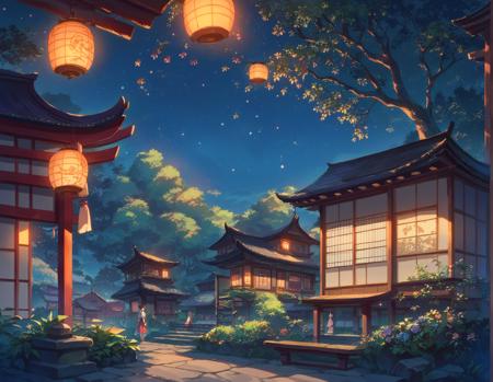 Anime Style Backgrounds for Pony Diffusion