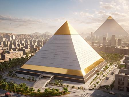 Unweathered Giza Pyramids