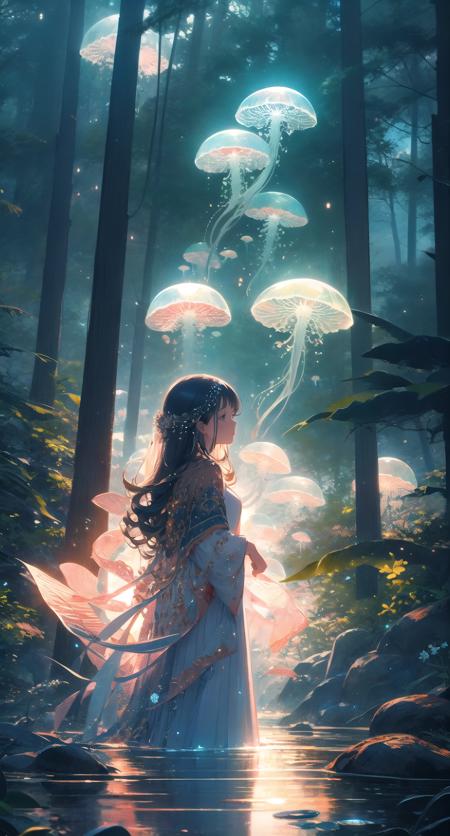[LoRA] Jellyfish forest / 水月森 /くらげもり Concept (With dropout & noise version)