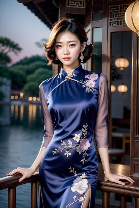 Midnight Blossoms Cheongsam Dress - Reviewer Inspired版本v1.0 (ID: 338106)