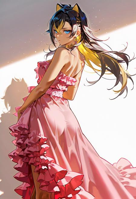 Frill Trim Gown