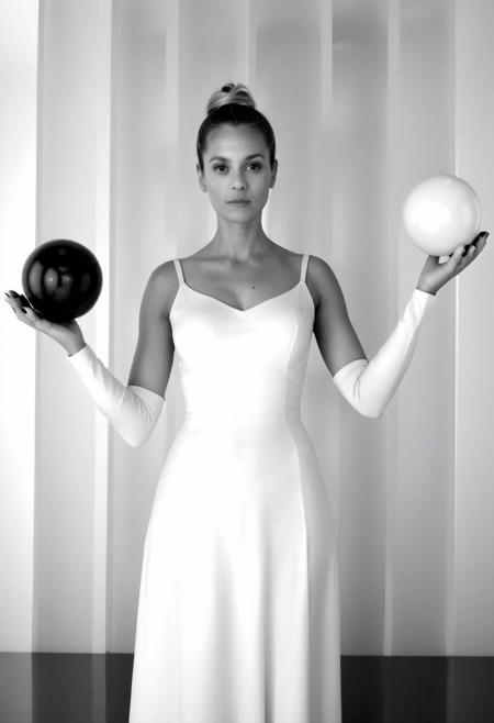 Focus - Group of Woman holding Spheres