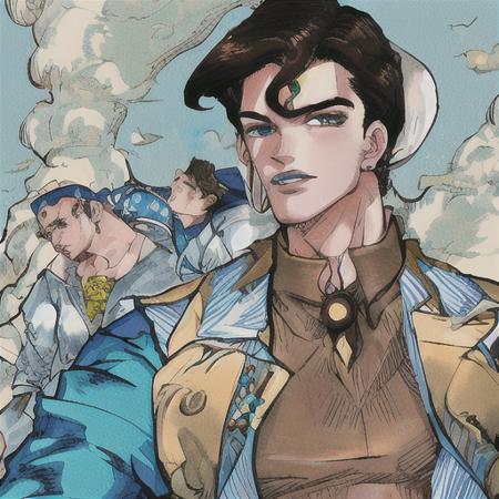 Hirohiko Araki JoJo cover art LORA