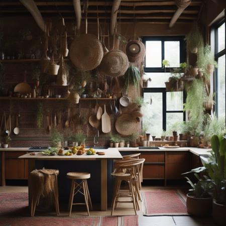 Boho style interior design
