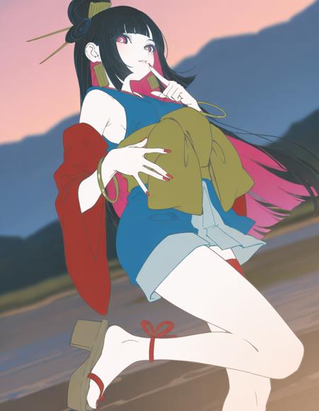 OC girl from tuki.『ひゅるりらぱっぱ』by 十八番茶 mado [Illustrious/NAI, Pony XL] HYURURIRAPAPPA