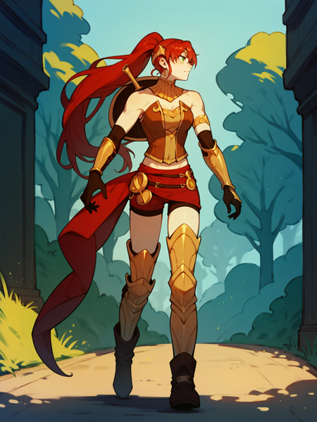 Pyrrha Nikos (RWBY) - 4 Outfits
