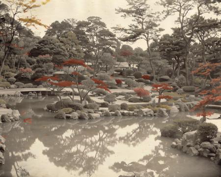 Tamamura's art, hand-colored in the chicken albumen paper style.
