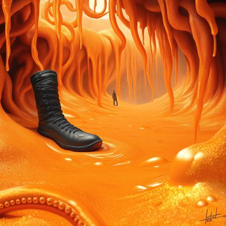 Golden Slime Black Tentacles - Anime