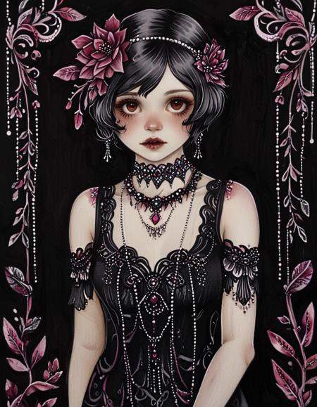 Gothic Pink Floral版本X09_a1 (ID: 599195)