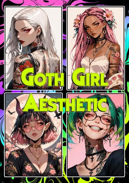 Goth Girl Aesthetic style [PonyXL]版本v1.0 (ID: 947267)