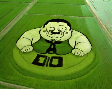 rice paddy art for maps