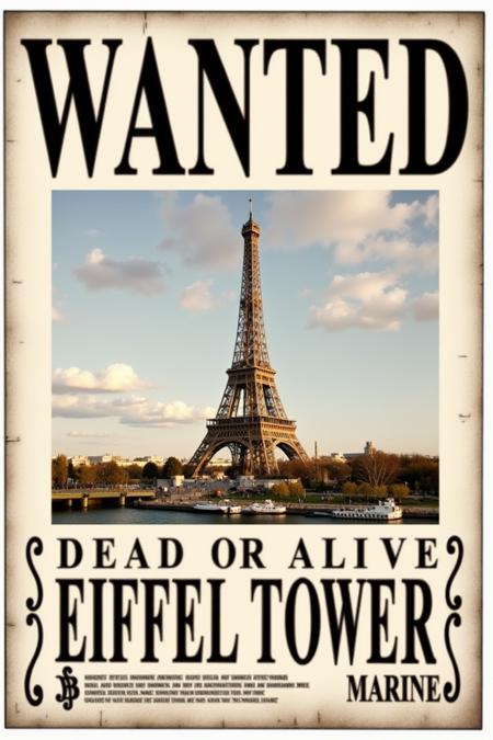 One Piece wanted poster FLUX