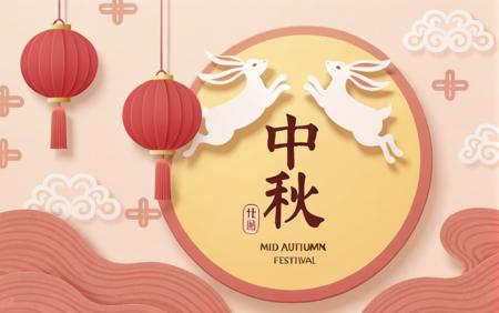 中秋海报模型
