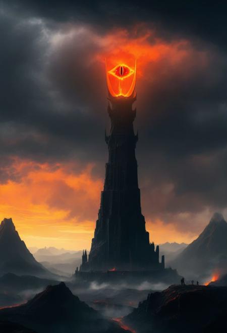 Sauron's Tower | Barad-dûr (Mordor, Middle Earth) (Lord of the Rings) [SDXL & SD1.5]