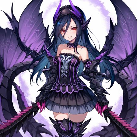 Monster Hunter -  Black eclipse dragon princess (地を暗黒に染めし 黒蝕の竜姫) (Gore Magala\ ゴア・マガラ) PonyXL