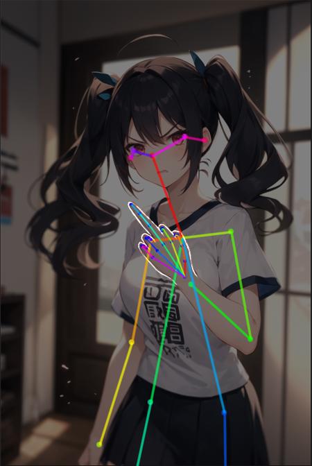 [OpenPose + Lineart] Middle finger版本Middle finger v1.0 (ID: 161831)