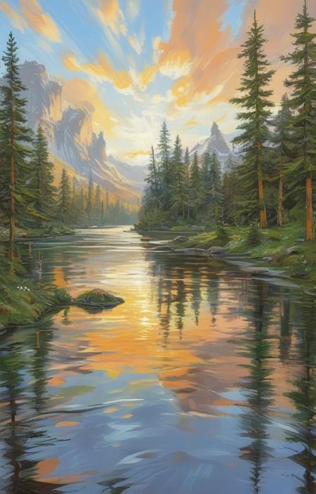 A flowing vector art that is better paired with forests and rivers - tangbohu [SDXL] 62