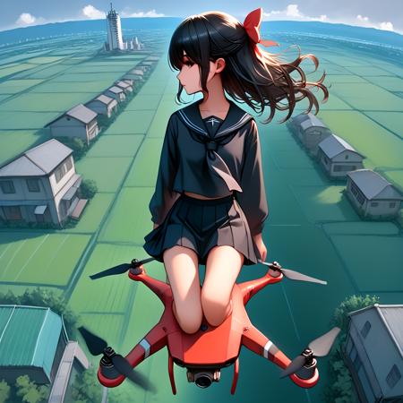 girl like aerial drone