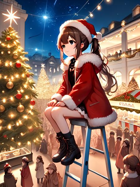 girl like christmas tree