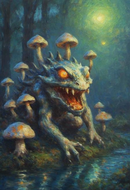 Eldritch Impressionism oil painting