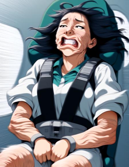G-force training / wind blown face concept for Pony XL版本v4.0 (ID: 701682)