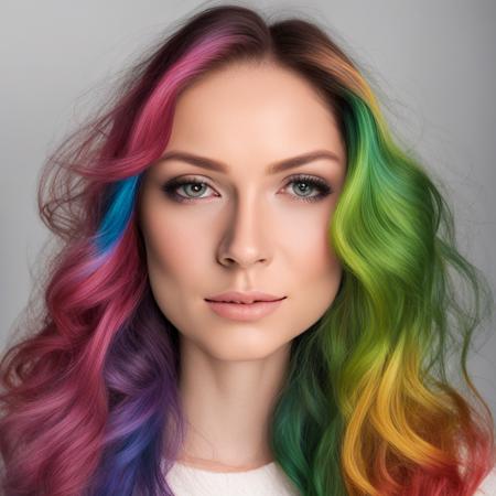 Rainbow highlights Hair
