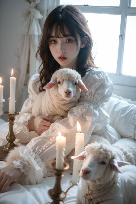 Girl and Sheep