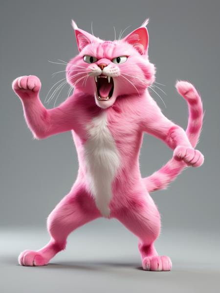 Fresh Ideas@pink roaring cat_SDXL