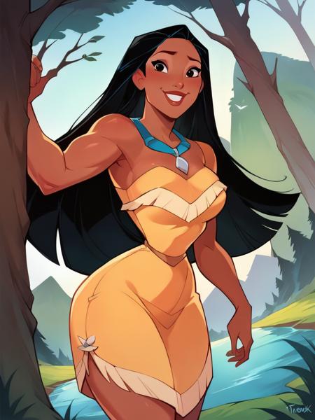 Pocahontas Disney Princess - SD 1.5 | XL PONY - by YeiyeiArt