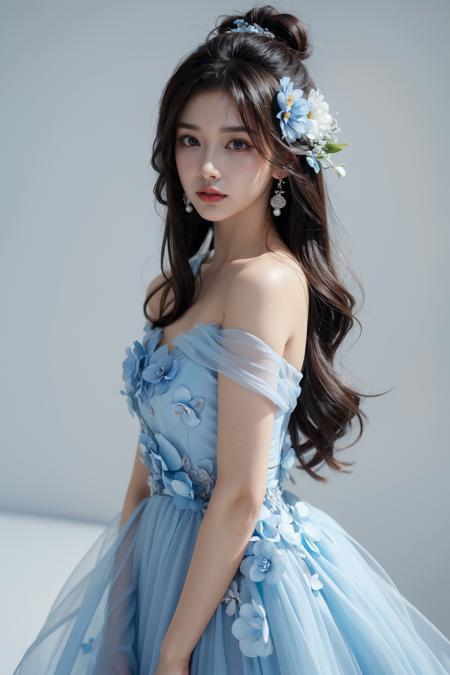 JAY - BLUE FLOWER DRESS