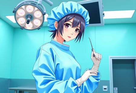 Female Surgeon / Surgical Nurse with Bouffant Cap Flux