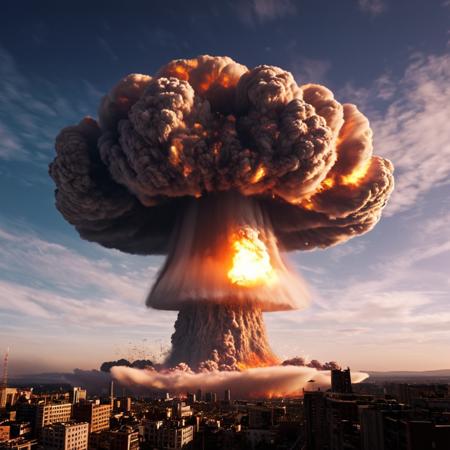 Nuclear Explosion cinematic style XL