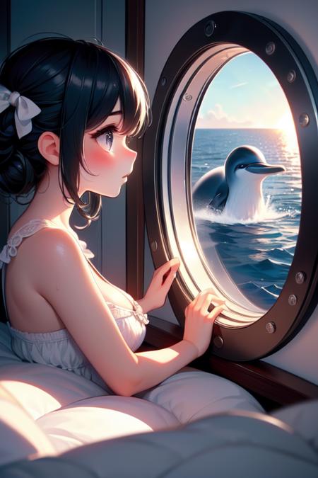 girl like ship porthole