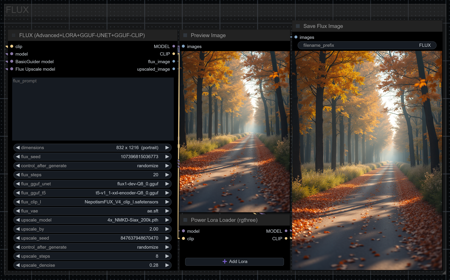 Bobs Workflows: FLUX | UPSCALE | LORA | IMG2IMG | GGUF版本FLUX GGUF (ID: 842881)