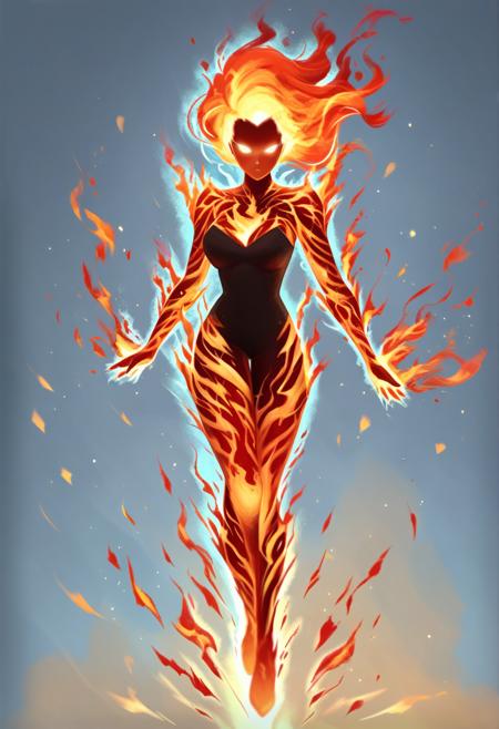 Fire Girl & Fire Aura [Pony XL]