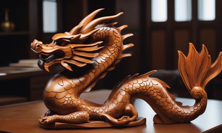 XL Realistic wood carving art style
