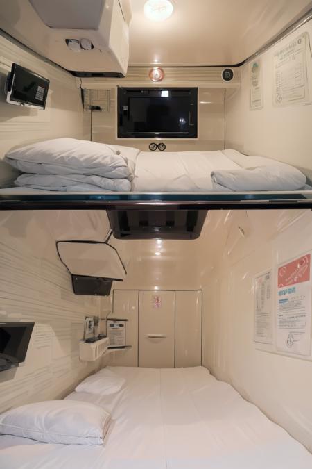 カプセルホテルの中 Inside the capsule hotel SD15