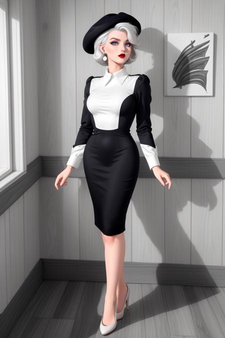 Monochrome Color Block Pencil Dress