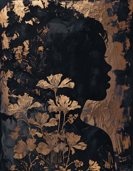 Gold Foil Silhouette