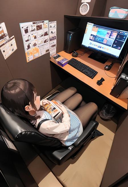 ネカフェ (Internet Cafes in Japan) SDXL