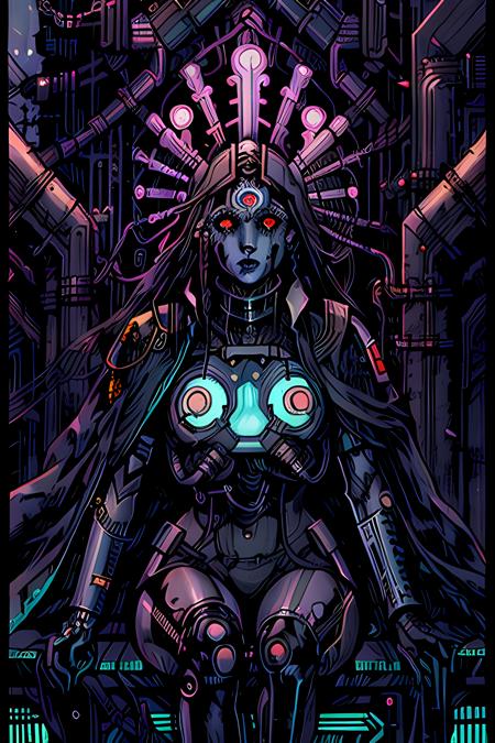 Cyberpunk 2077 Tarot card 512x1024